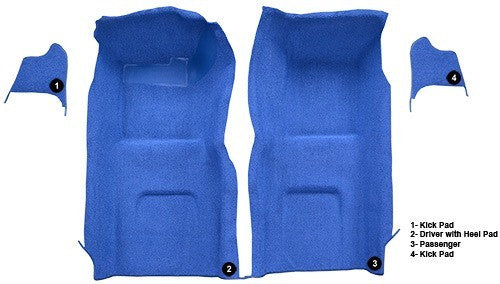 1965-1966 Chevrolet Corvette Fronts with Kick Panel Inserts No Pad Flooring [Front]