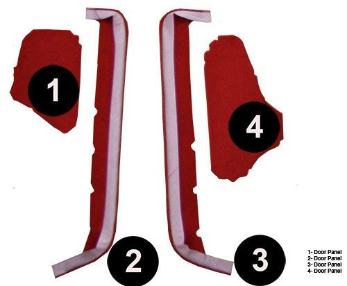 1990-1993 Chevrolet Corvette Inserts Flooring [Door Panel]