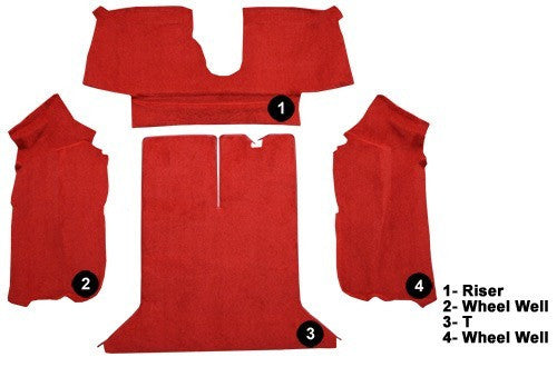 1992-1993 Chevrolet Corvette Coupe Rear with 1 Door Latch Flooring [Rear Area]
