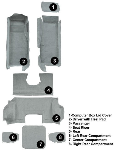 1999-2000 Chevrolet Corvette Hardtop (Z06) Flooring [Complete]