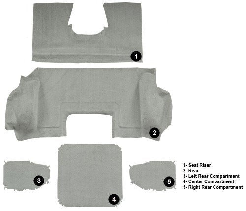 1998-2000 Chevrolet Corvette Convertible Rear Flooring [Rear Area]
