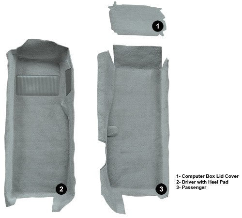 2001-2004 Chevrolet Corvette Z06 Front Set with Pad Flooring [Front]