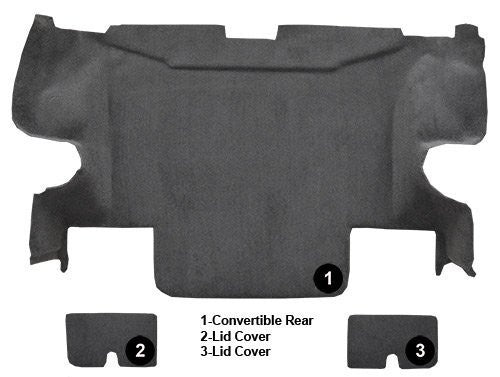 2005-2013 Chevrolet Corvette Convertible Rear with Pad Flooring [Rear Area]